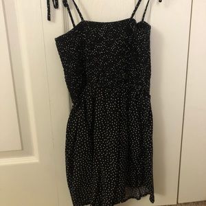 Forever 21 black and white polka dot romper